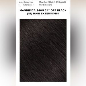 100% HUMAN HAIR 2 PACK CLIP INS EXTENSIONS (1B Black)🖤